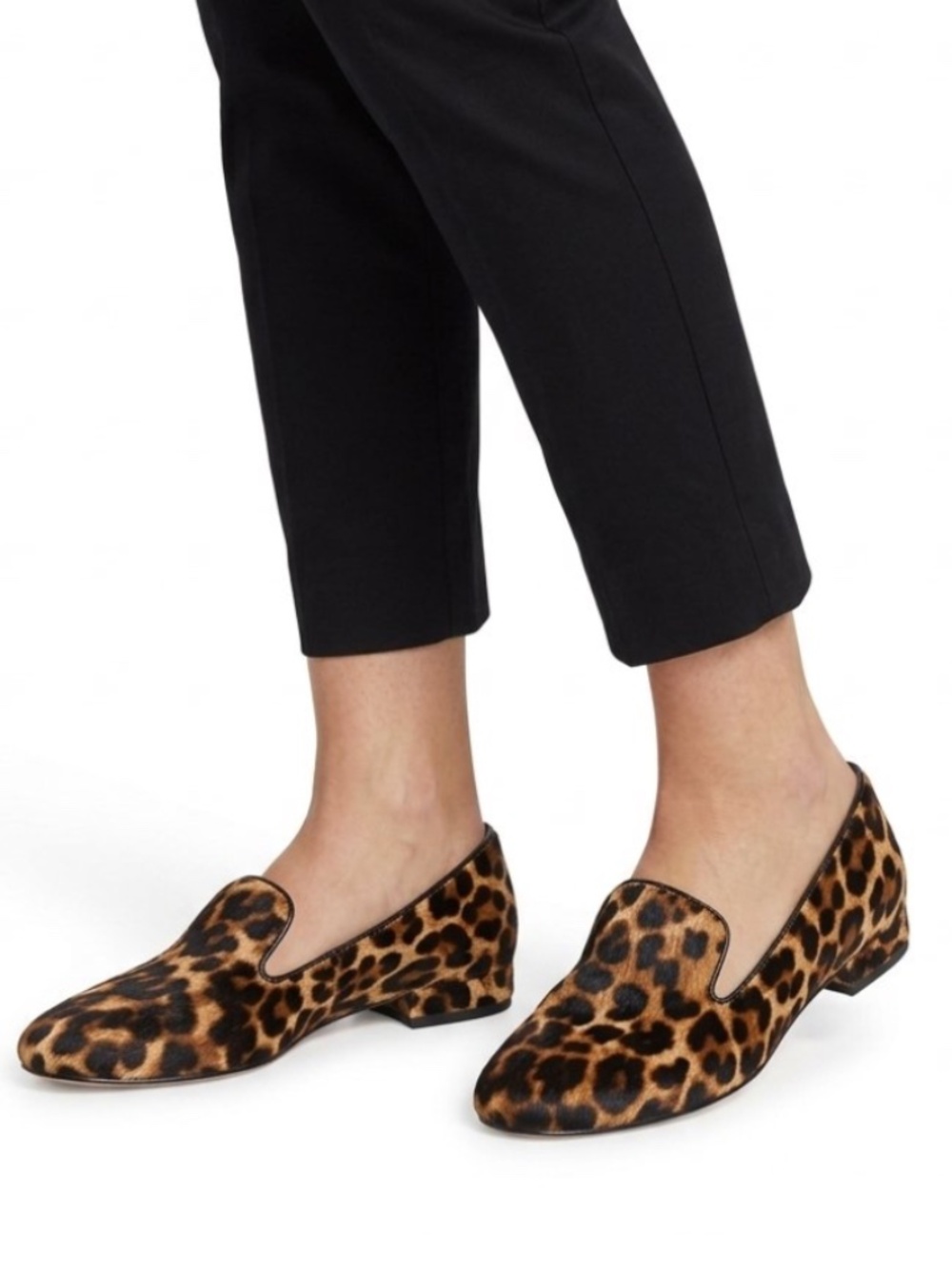 🌹 Taryn Rose Leopard Calf Hair Loafers - Size 9 NEW